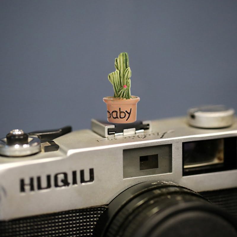 MENGSOOD Camera Hot Shoe Cover, Cartoon Plants Cactus Hot Shoe Cap, Hot Shoe Protector Compatible with Sony Fujifilm Fuji Canon Nikon Pentax Leical Panasonic (2pcs Happy Baby) - Image 2
